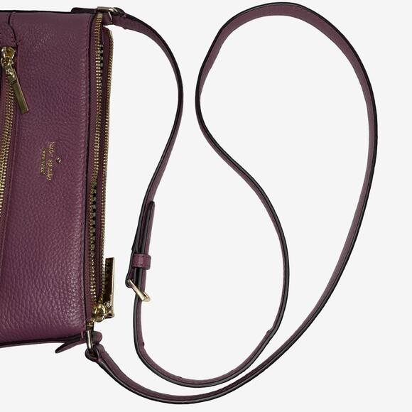 Kate Spade Pebbled Leather Crossbody Bag in Mauve Pink with Gold Hardware - Picture 16 of 16